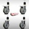 Service Caster 5'' SS Gray Poly Swivel 1-7/8'' Expanding Stem Caster Set 2 Total Lock Brakes, 4PK SCC-SSEXTTL20S514-PPUB-2-S-2-178 - alternate 3